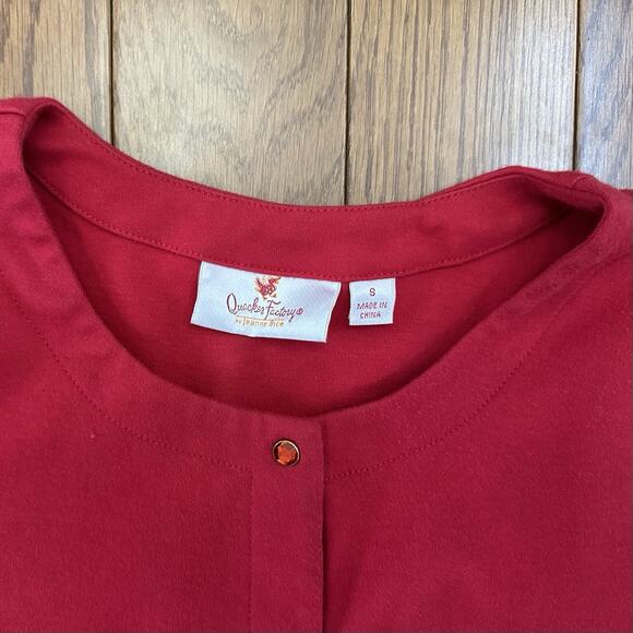 Quacker Factory Women small Sweater Patriotic Country Red Button Down Cardigan - Picture 4 of 7